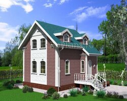 Проект частного дома с мансардой Rg4034-1