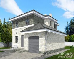 Двухэтажный дом с гаражом и террасой Rg3966-1