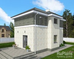 Двухэтажный дом с гаражом и террасой Rg3966-3