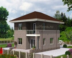 Проект аккуратного двухэтажного дома с гаражом Rg4744-2