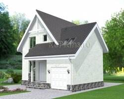 Дом с мансардой, гаражом, террасой и лоджией Rg4881-1