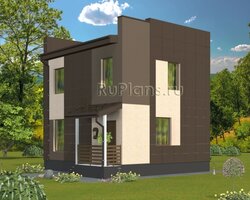 Проект двухэтажного дома с подвалом в современном стиле Rg4912-1