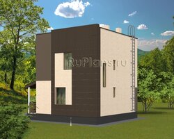 Проект двухэтажного дома с подвалом в современном стиле Rg4912-2