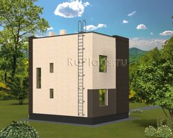 Проект двухэтажного дома с подвалом в современном стиле Rg4912-3