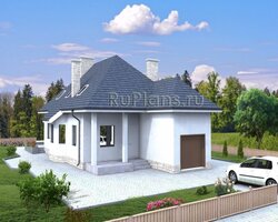 Проект коттеджа с мансардой для узкого участка Rg3819-2