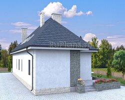 Проект коттеджа с мансардой для узкого участка Rg3819-3