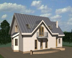 Удобный коттедж с мансардой Rg3557-2