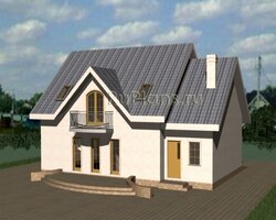 Удобный коттедж с мансардой Rg3557-3