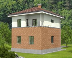 Проект двухэтажного дома с большой гостиной Rg4874-3