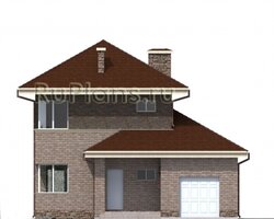 Проект аккуратного двухэтажного дома с гаражом Rg4744-4