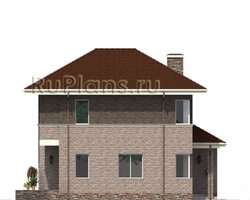 Проект аккуратного двухэтажного дома с гаражом Rg4744-7