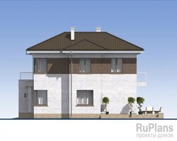 Двухэтажный дом с гаражом, террасами и балконом Rg5231-5