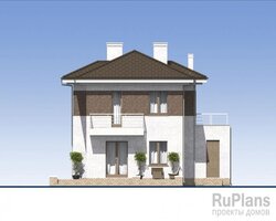 Двухэтажный дом с гаражом, террасами и балконом Rg5231-6
