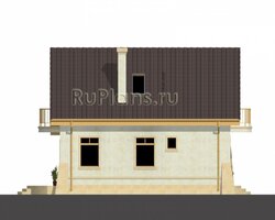 Проект одноэтажного дома с мансардой и гаражом Rg4833-7