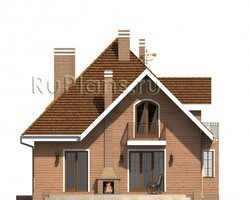 Проект уютного дома с мансардой и гаражом Rg4742-4