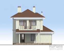 Двухэтажный дом с гаражом, террасой и балконами Rg3223-6