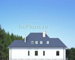 Проект коттеджа с мансардой для узкого участка Rg3819-4