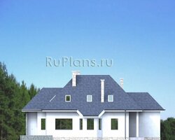 Проект коттеджа с мансардой для узкого участка Rg3819-7