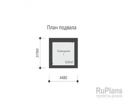 Одноэтажный дом с подвалом, гаражом и террасой Rg5124-8