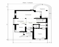 Проект двухэтажного дома с гаражом Rg3910-8