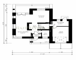 Проект аккуратного двухэтажного дома с гаражом Rg4744-8