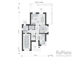Двухэтажный дом с гаражом, террасами и балконом Rg5231-8