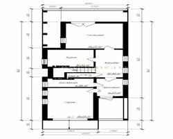 Проект дома с мансардой и гаражом для узкого участка Rg3384-8