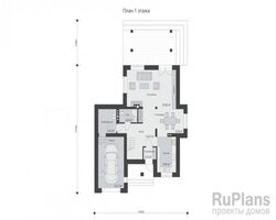 Двухэтажный дом с гаражом, террасой и балконами Rg3223-8