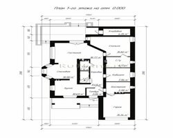 Проект коттеджа с мансардой для узкого участка Rg3819-8