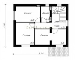 Проект двухэтажного дома с подвалом в современном стиле Rg4912-9