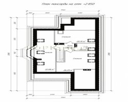 Проект коттеджа с мансардой для узкого участка Rg3819-9