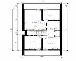Проект дома с мансардой и гаражом для узкого участка Rg3384-9