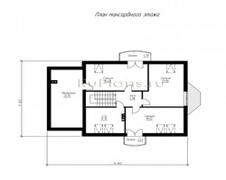 Удобный коттедж с мансардой Rg3557-9